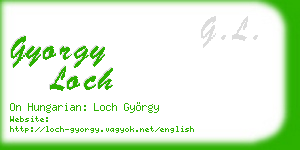 gyorgy loch business card